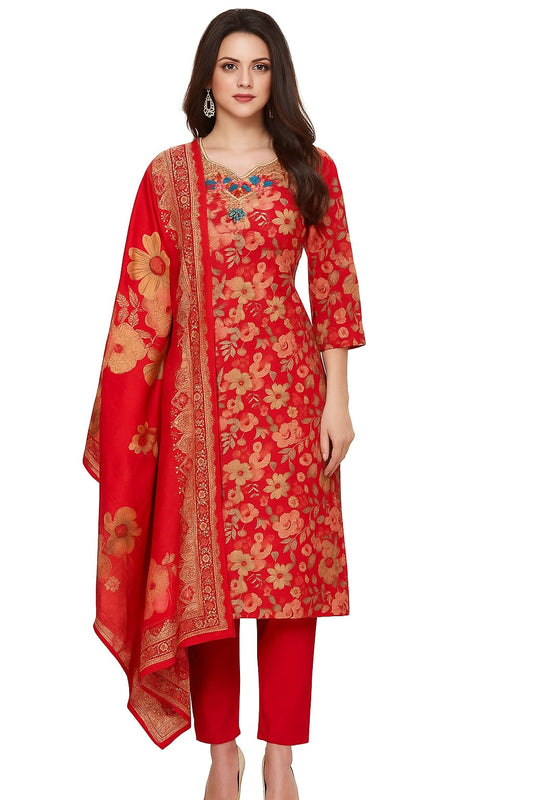 Floral Embroidered Salwar Kameez Set