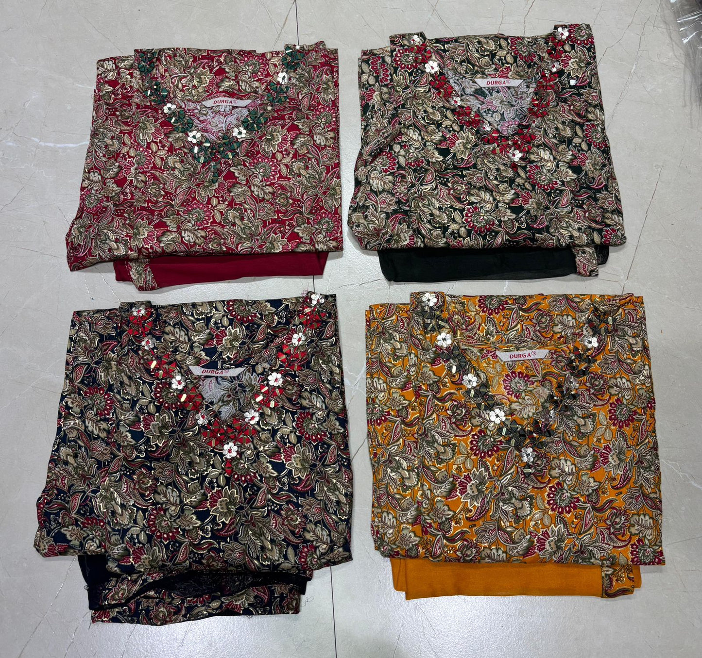 Pink Floral Delight: Kurti Set with Dupatta