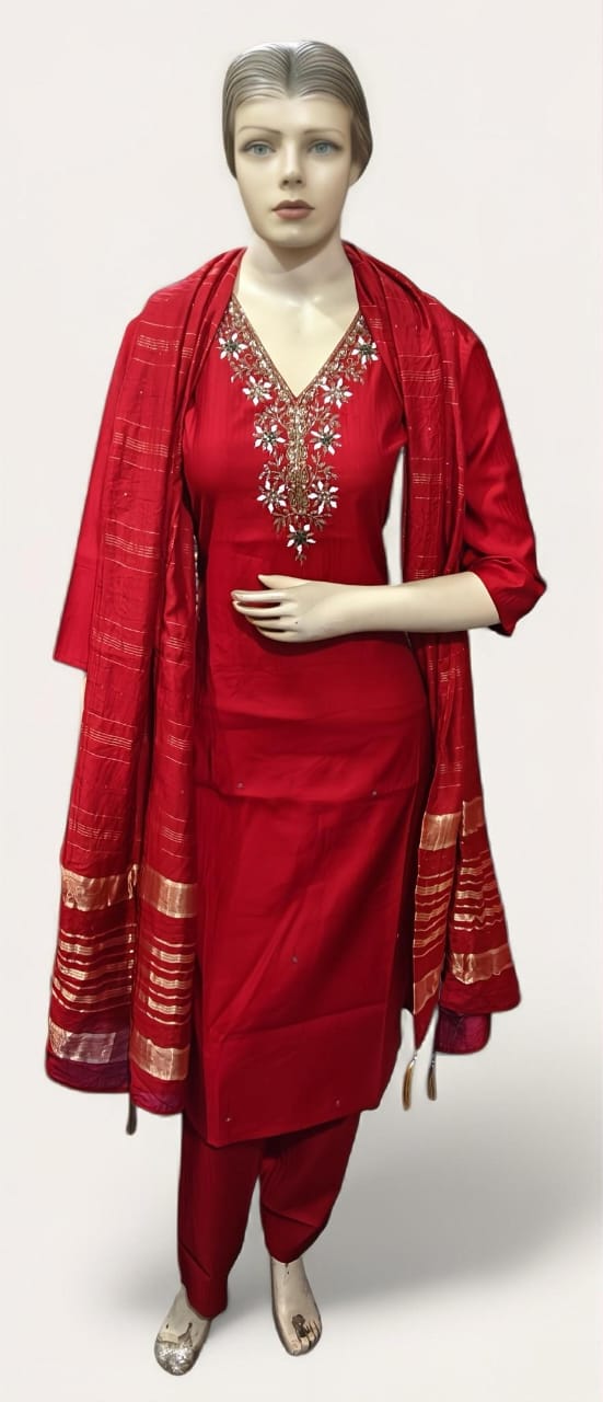 Elegant Blue Embroidered Salwar Kameez Set