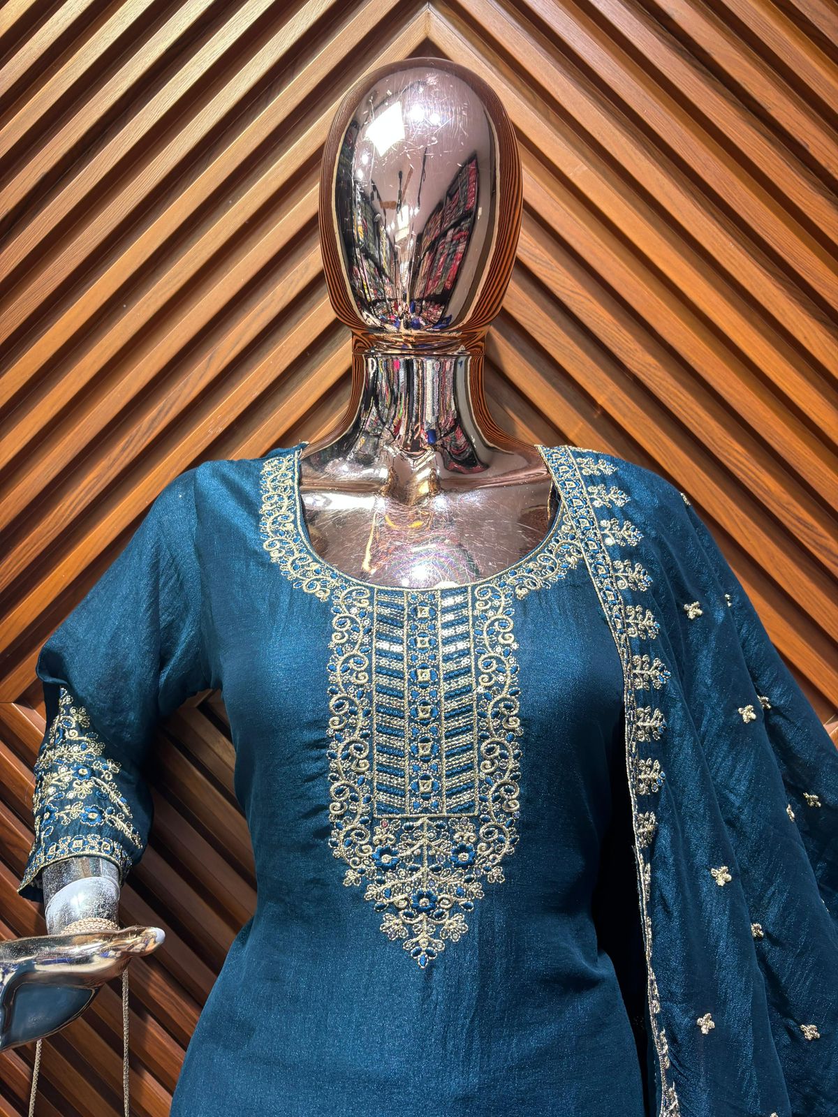 Gold Embellished Salwar Suit