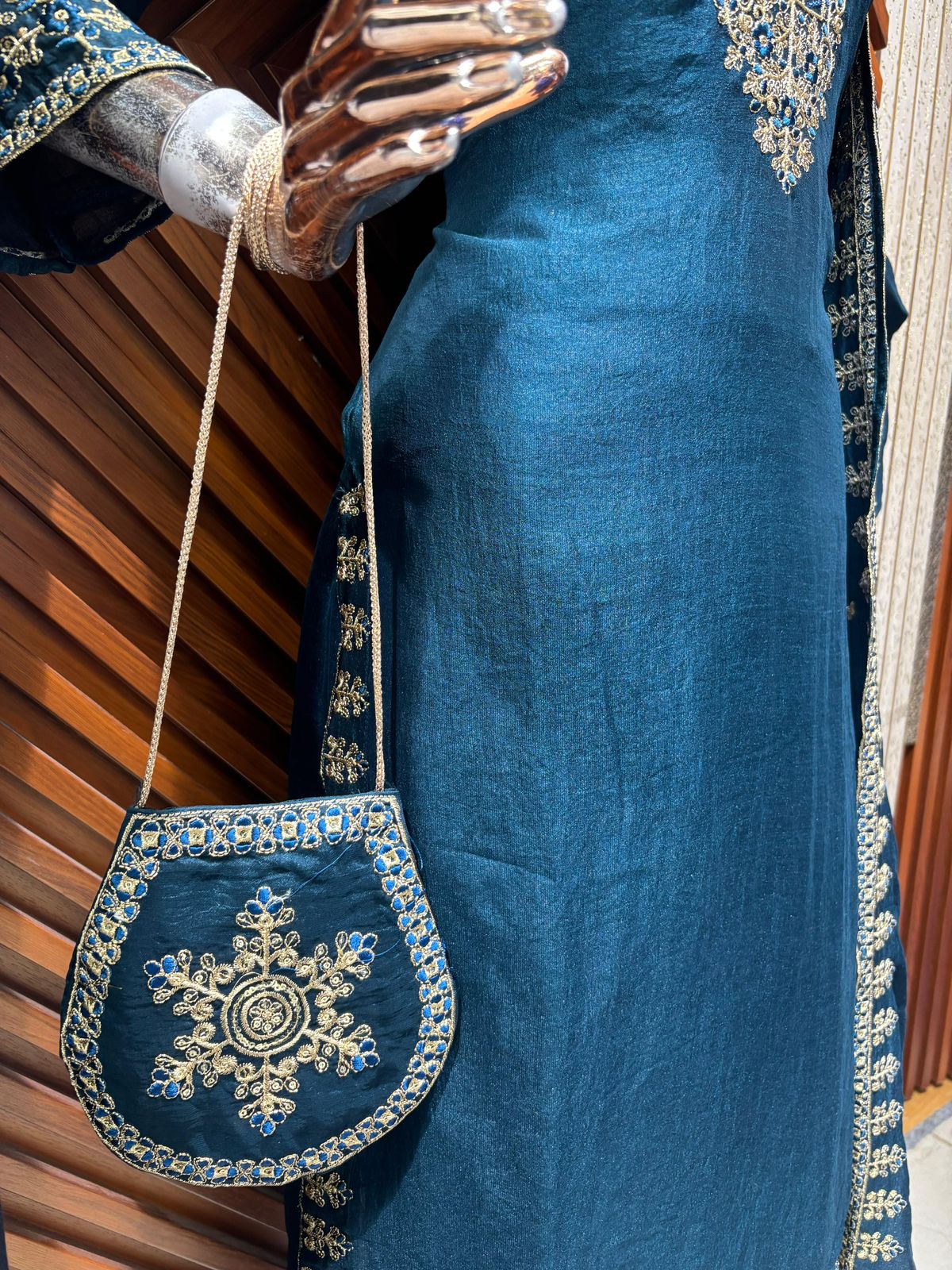 Gold Embellished Salwar Suit