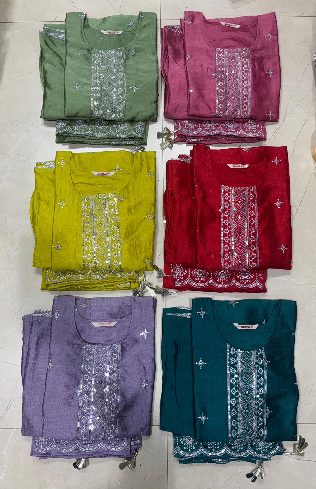 Embroidered Kurti Set with Dupatta